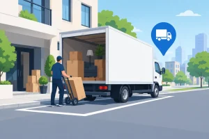 Réserver le stationnement d’un camion de déménagement